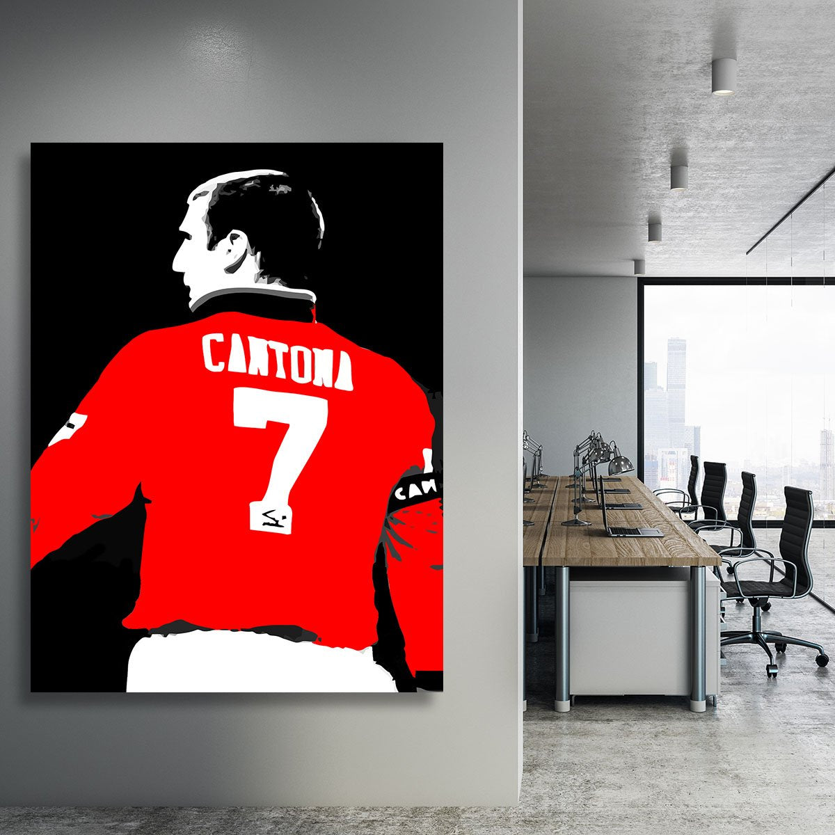 Eric Cantona No 7 Canvas Print or Poster