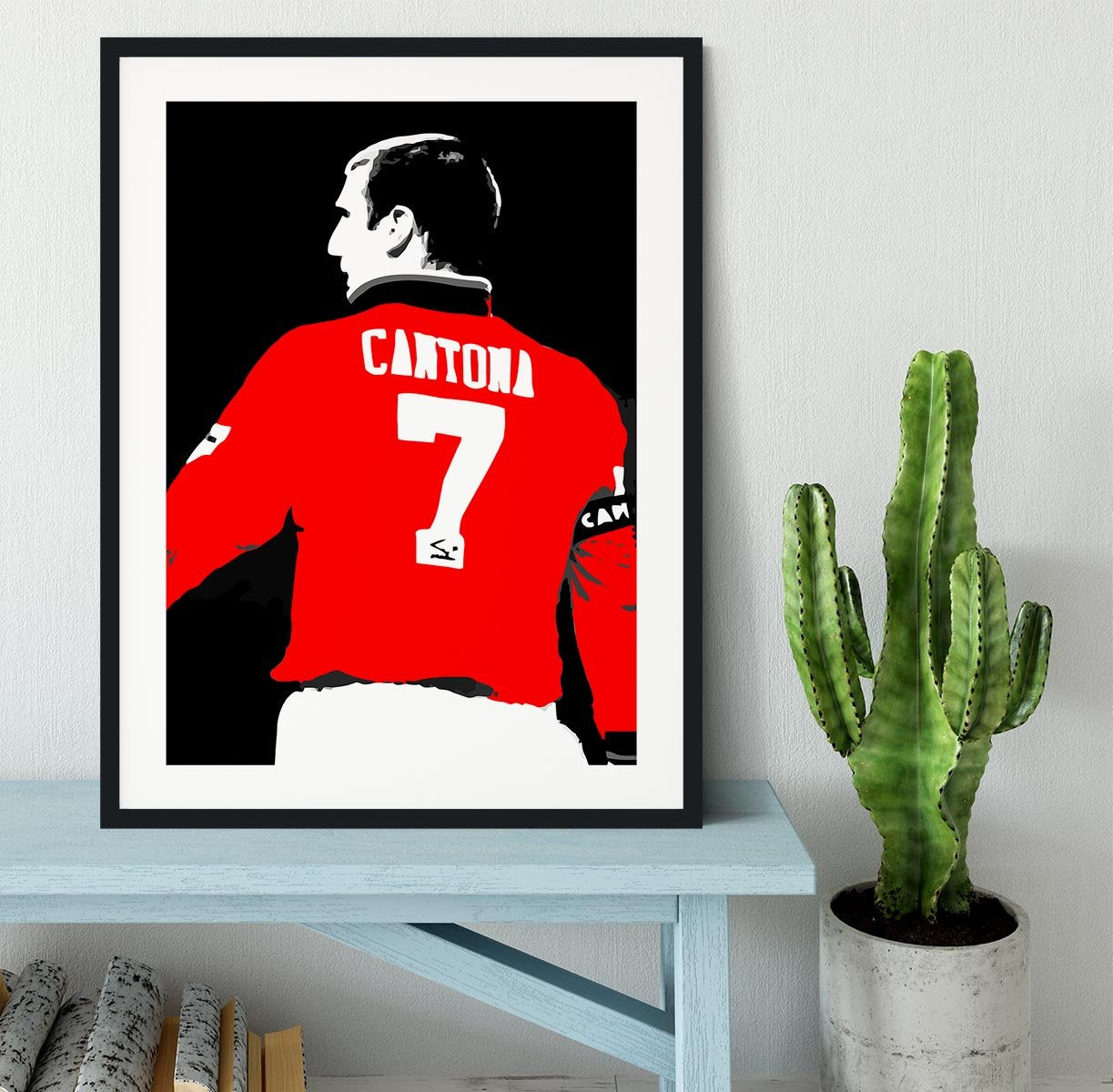 Eric Cantona No 7 Framed Print - Canvas Art Rocks - 1