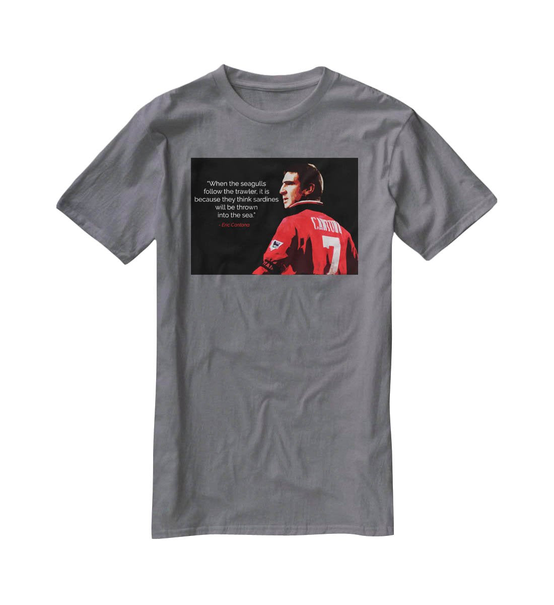 Eric Cantona Seagulls T-Shirt - Canvas Art Rocks - 3