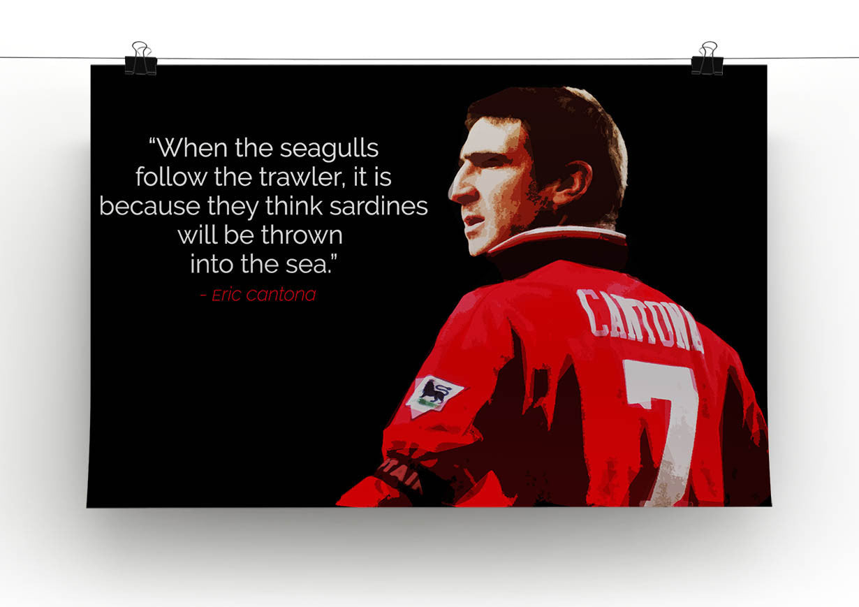 Eric Cantona Seagulls Canvas Print or Poster - Canvas Art Rocks