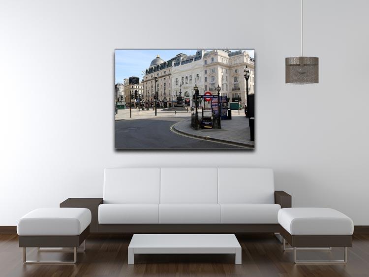 Eros Piccadilly Circus London under Lockdown 2020 Canvas Print or Poster