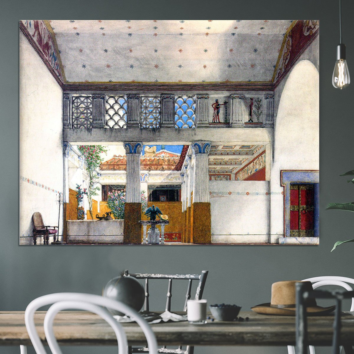 Establishment of Caius Martius house by Alma Tadema Canvas Print or Poster