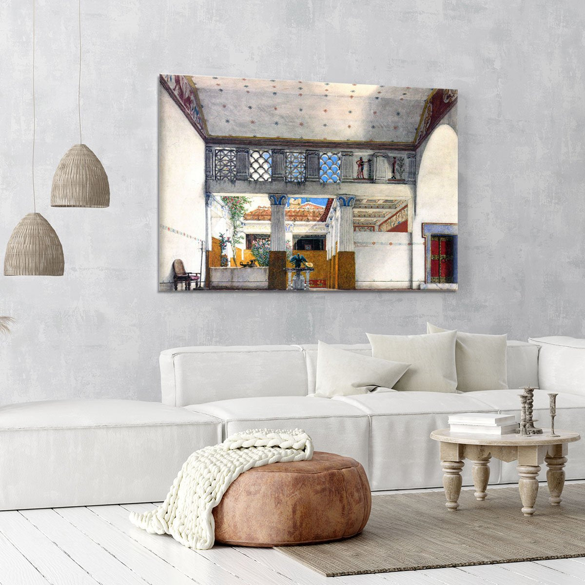 Establishment of Caius Martius house by Alma Tadema Canvas Print or Poster