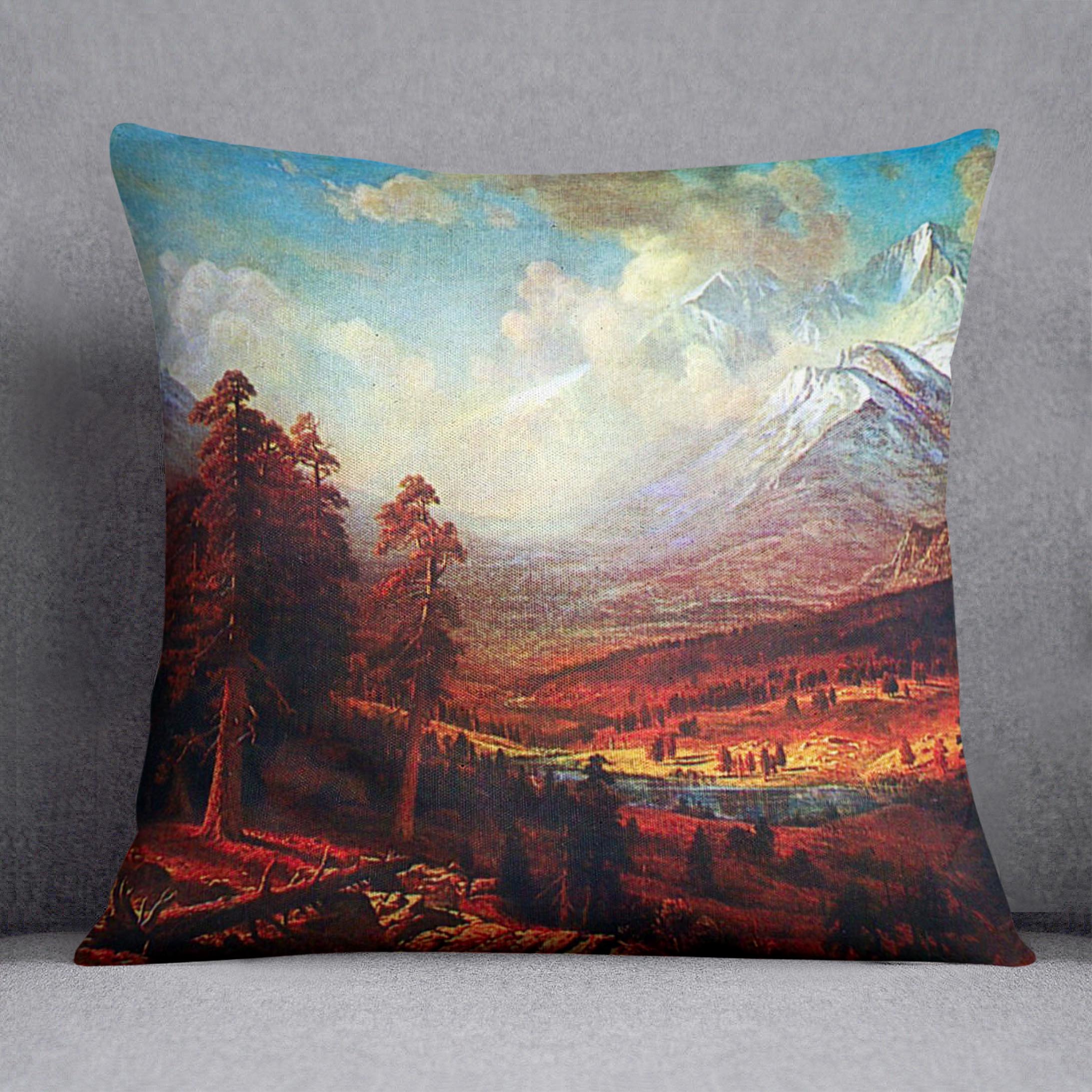 Estes Park by Bierstadt Cushion - Canvas Art Rocks - 1