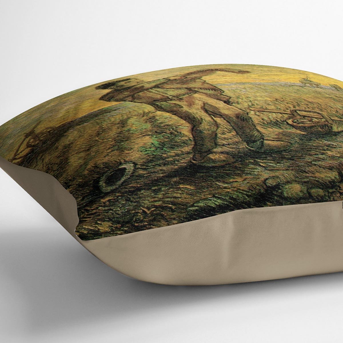 Evening The End of the Day after Millet by Van Gogh Throw Pillow