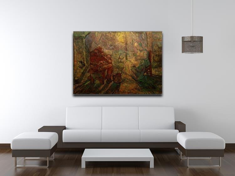 Evening The Watch after Millet by Van Gogh Canvas Print & Poster - Canvas Art Rocks - 4