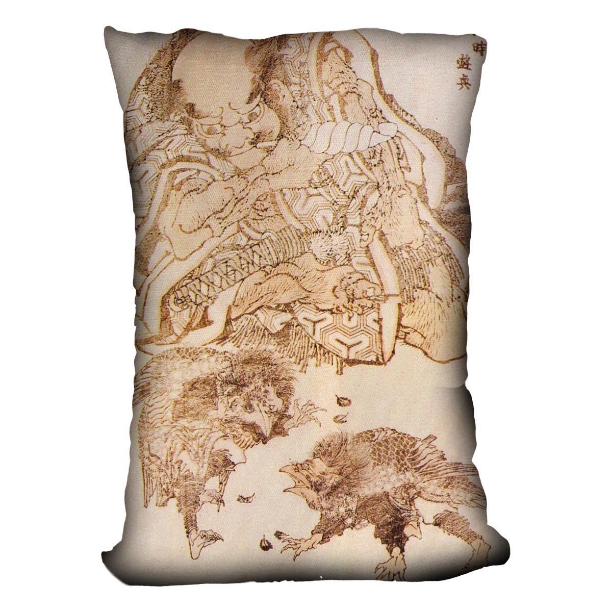 Exodus by Hokusai Throw Pillow