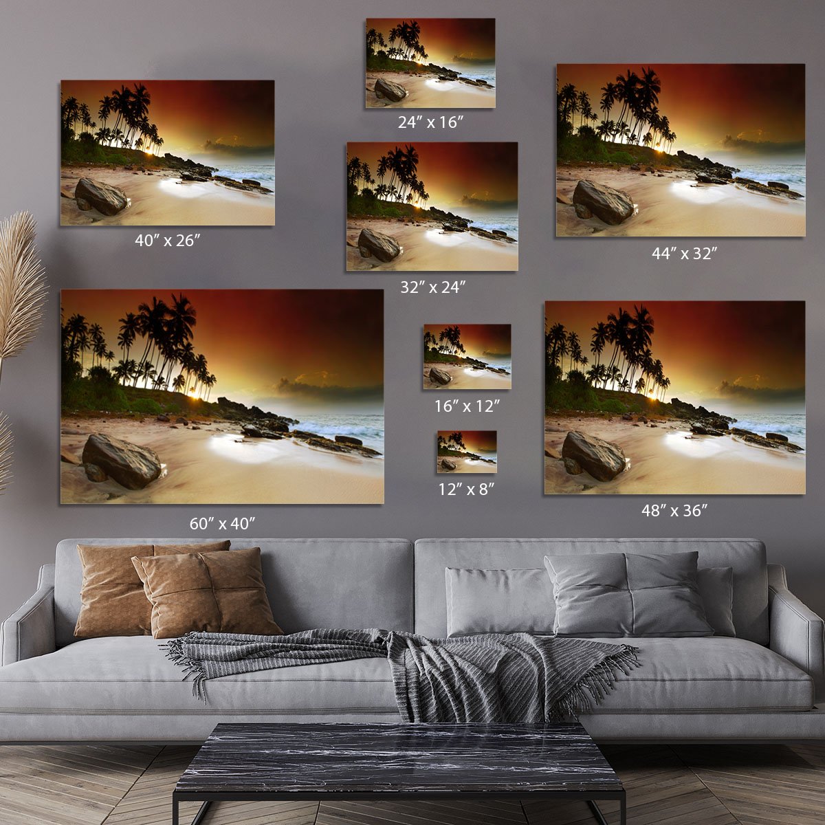 Extremely beautiful vivid sunrise Canvas Print or Poster
