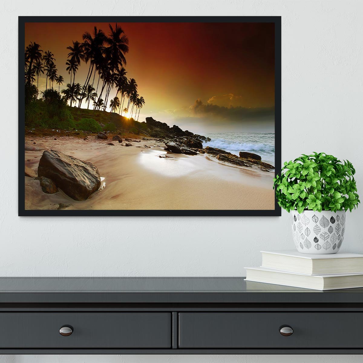 Extremely beautiful vivid sunrise Framed Print - Canvas Art Rocks - 2