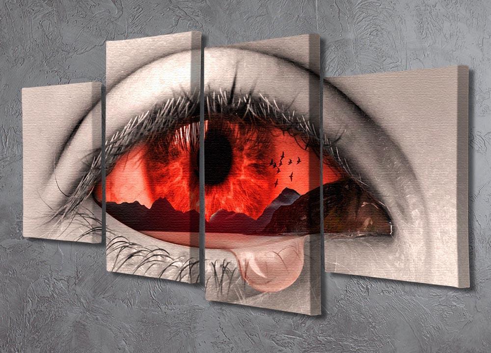 Eye Of Nature 4 Split Panel Canvas - Canvas Art Rocks - 2