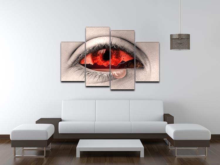 Eye Of Nature 4 Split Panel Canvas - Canvas Art Rocks - 3
