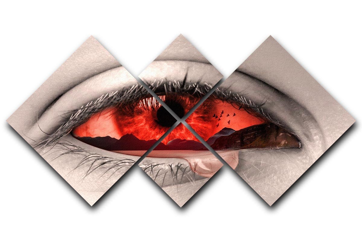 Eye Of Nature 4 Square Multi Panel Canvas  - Canvas Art Rocks - 1