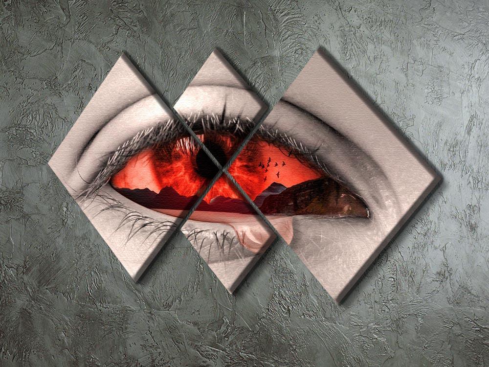 Eye Of Nature 4 Square Multi Panel Canvas - Canvas Art Rocks - 2