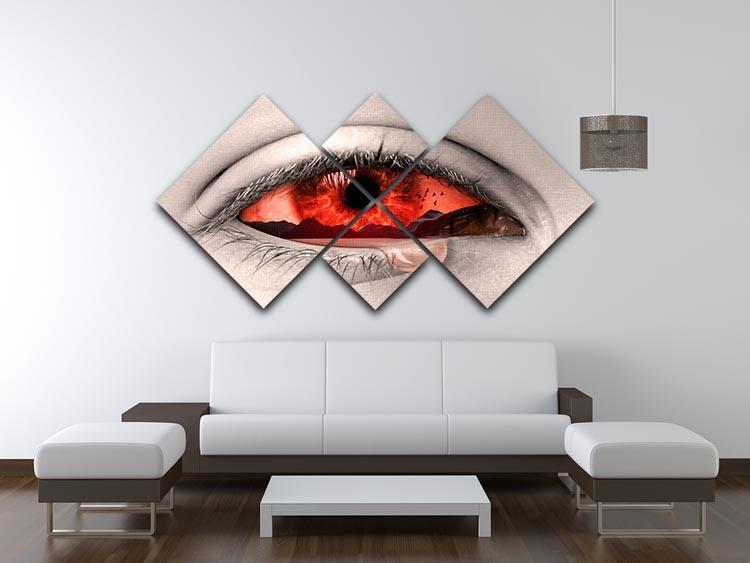 Eye Of Nature 4 Square Multi Panel Canvas - Canvas Art Rocks - 3