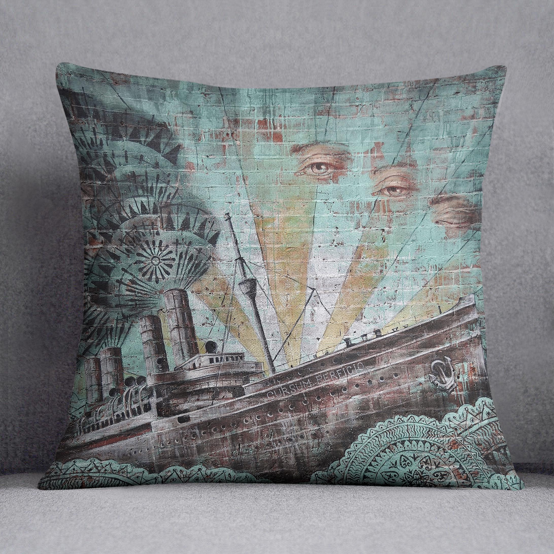 Eye Of The Storm Graffiti Cushion