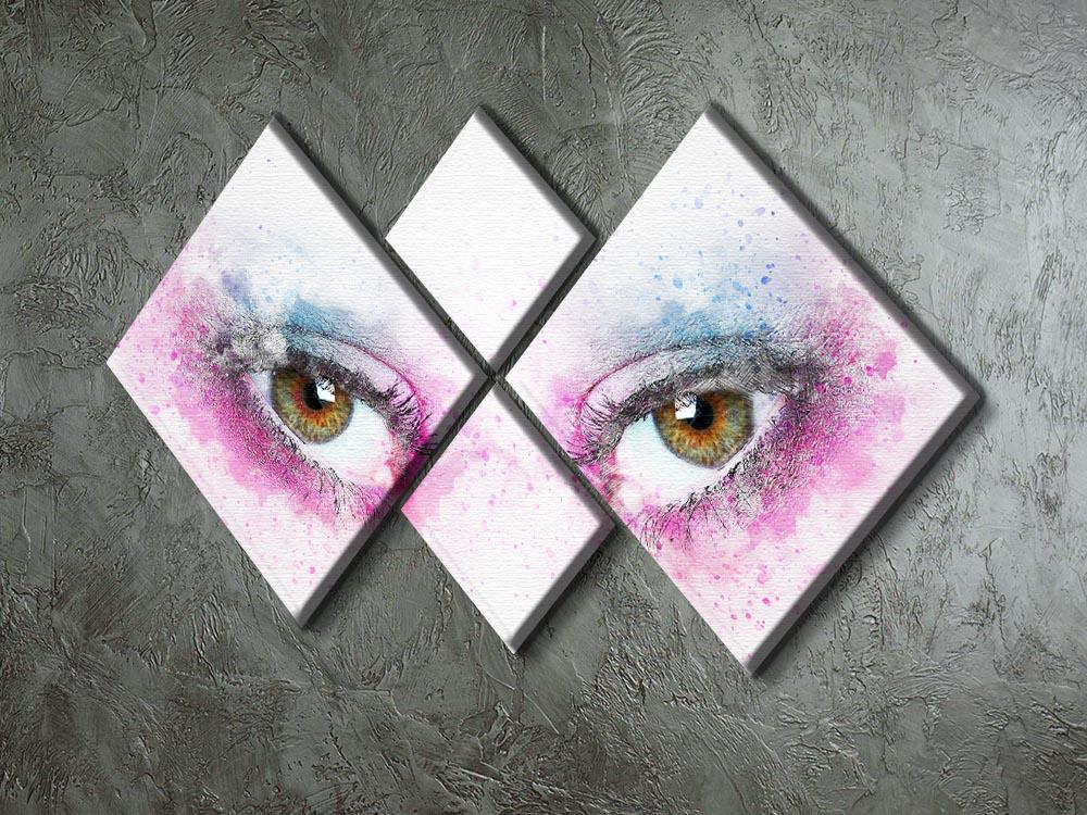 Eye Painting 4 Square Multi Panel Canvas - Canvas Art Rocks - 2