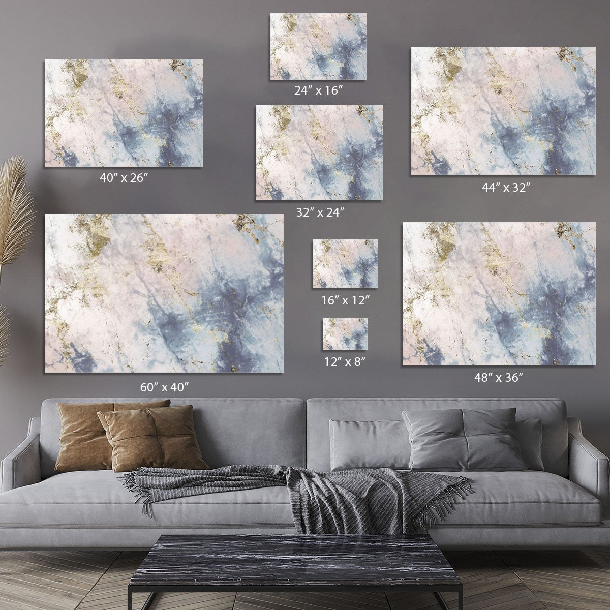 Faded Marble Canvas Print or Poster
