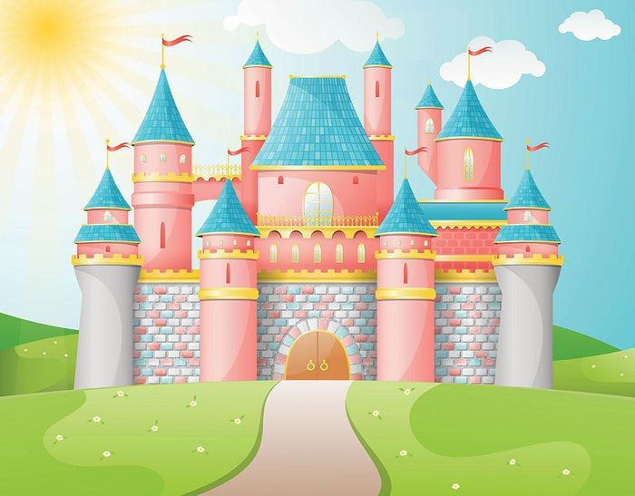 FairyTale castle illustration Wall Mural Wallpaper