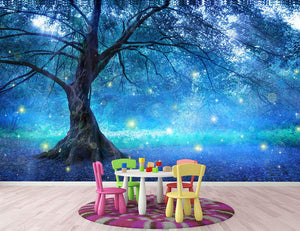 Fairy Tree In Mystic Forest Wall Mural Wallpaper - Canvas Art Rocks - 2
