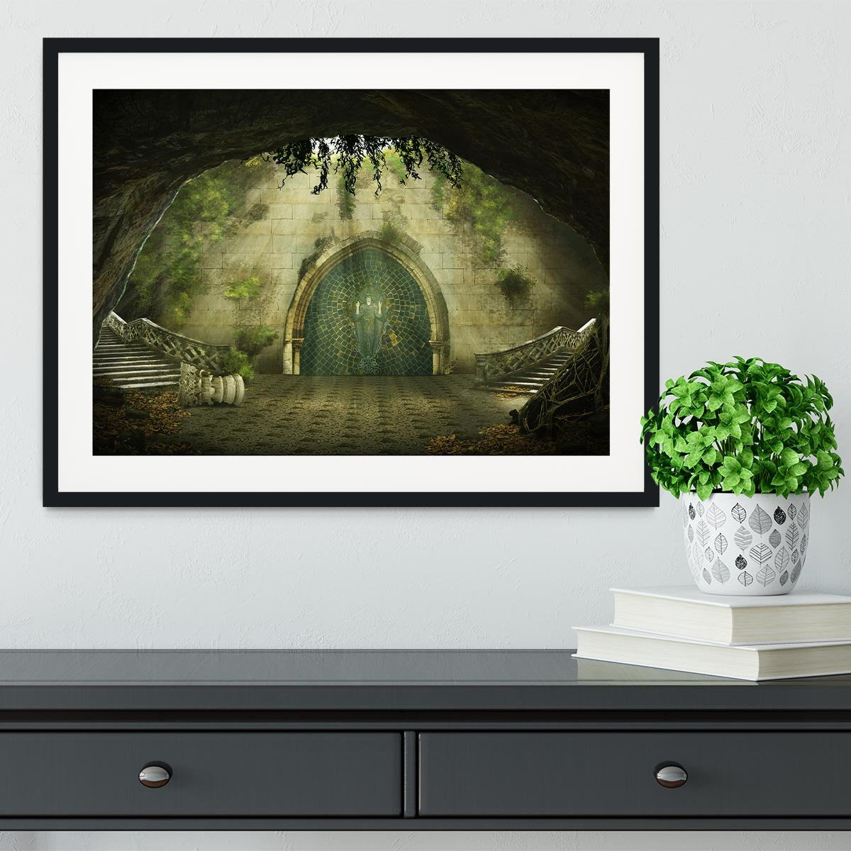 Fantasy cave Framed Print - Canvas Art Rocks - 1