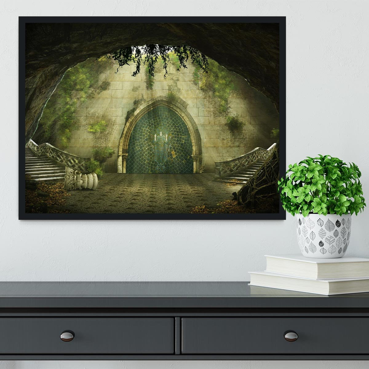 Fantasy cave Framed Print - Canvas Art Rocks - 2