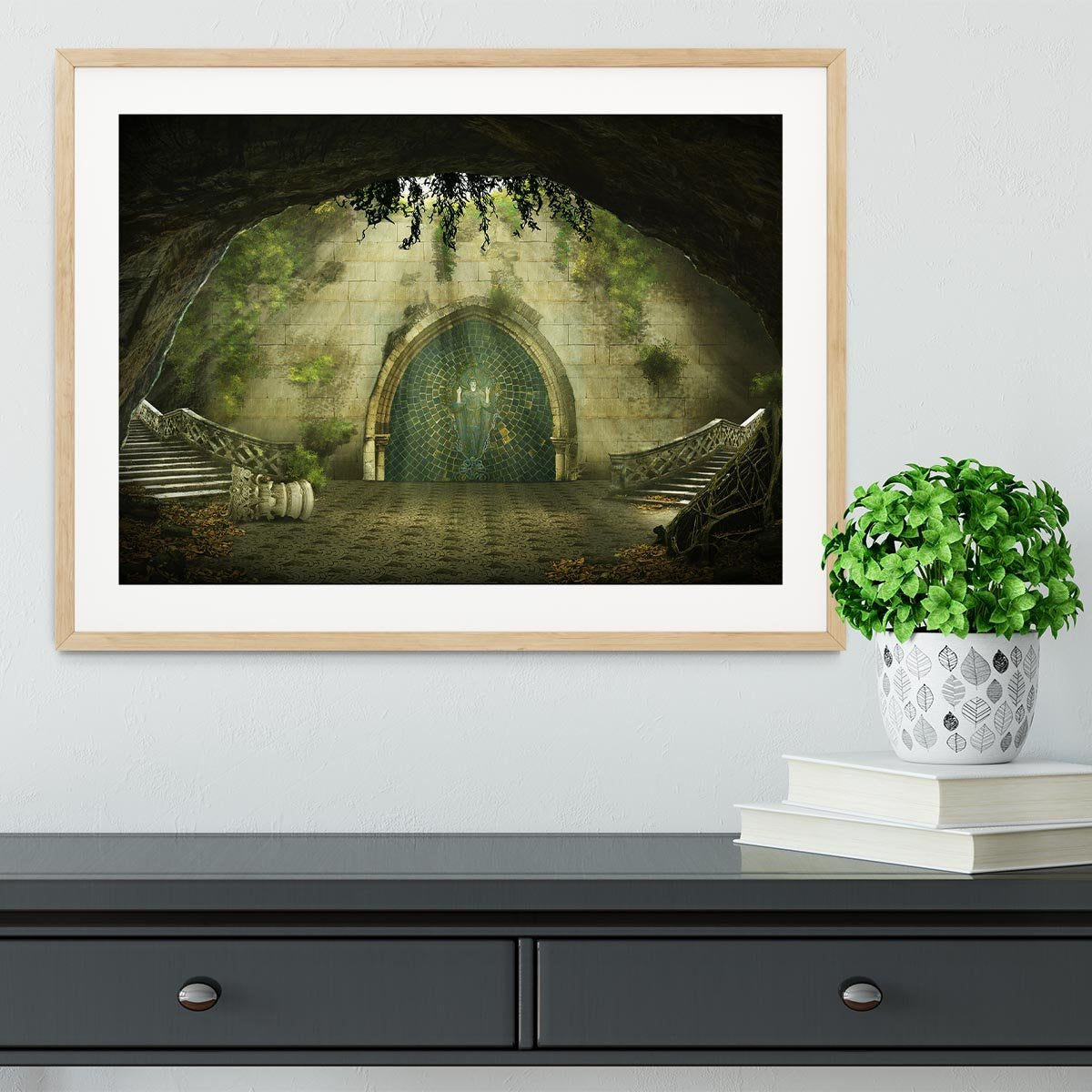 Fantasy cave Framed Print - Canvas Art Rocks - 3