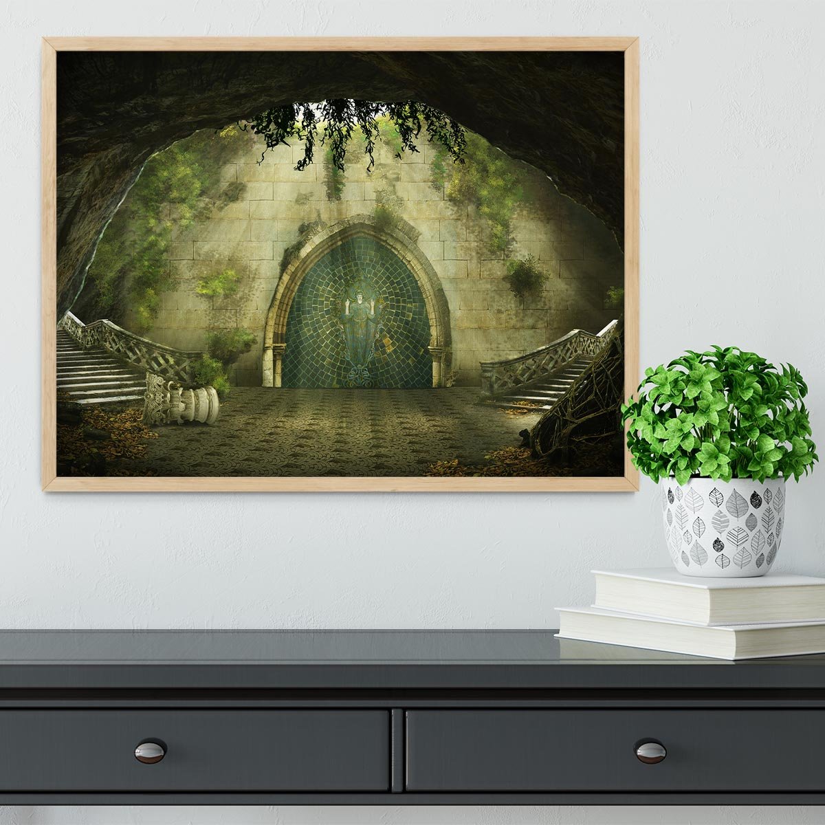 Fantasy cave Framed Print - Canvas Art Rocks - 4