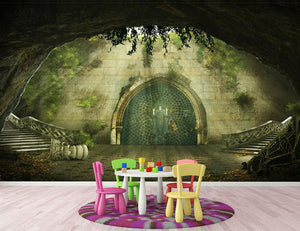 Fantasy cave Wall Mural Wallpaper - Canvas Art Rocks - 2