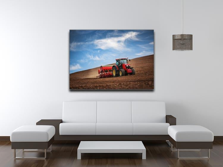 Farmer in tractor Canvas Print or Poster - Canvas Art Rocks - 4