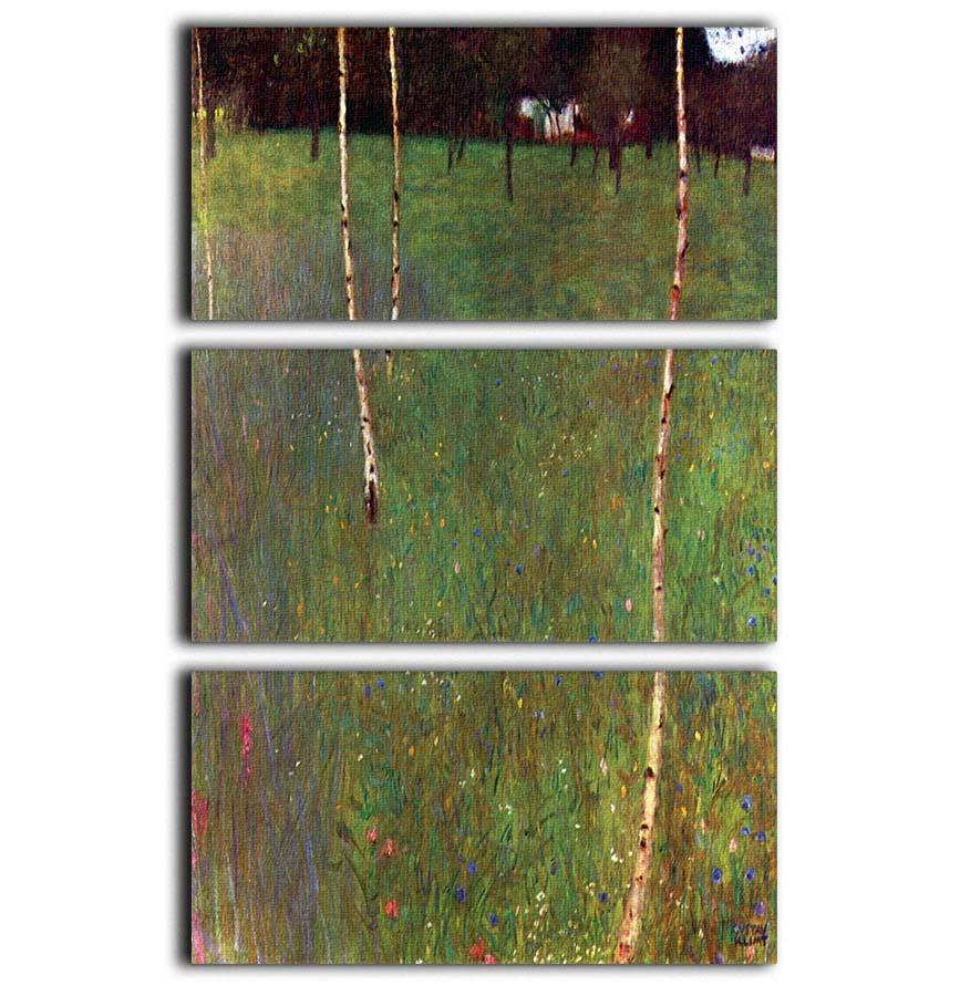 Farmhouse by Klimt 3 Split Panel Canvas Print - Canvas Art Rocks - 1