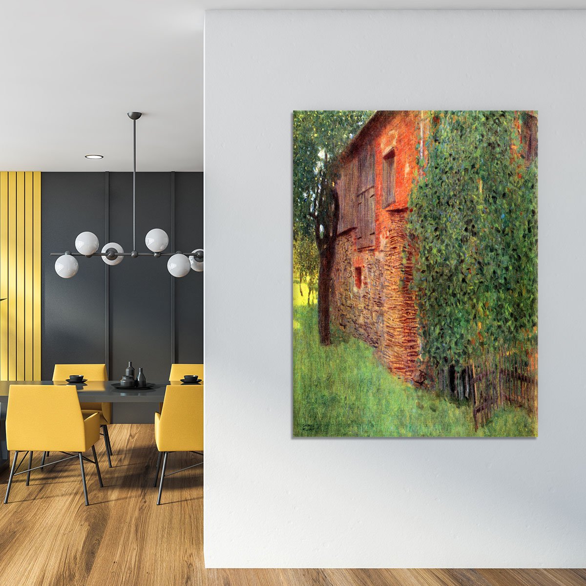 Farmhouse in Chamber in Attersee by Klimt Canvas Print or Poster