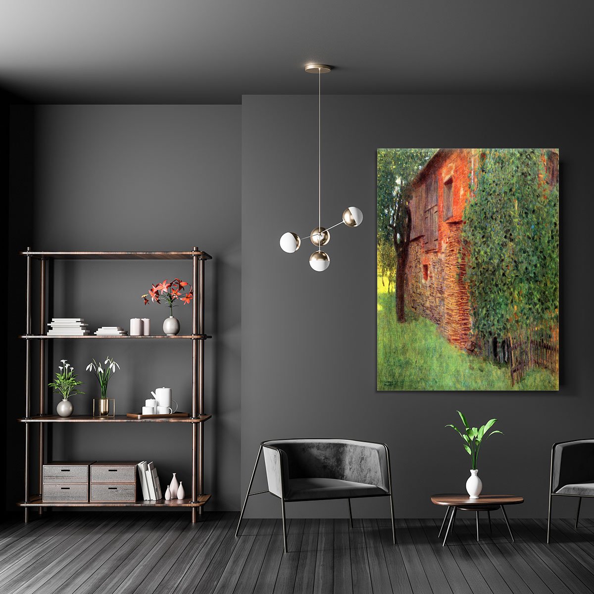 Farmhouse in Chamber in Attersee by Klimt Canvas Print or Poster