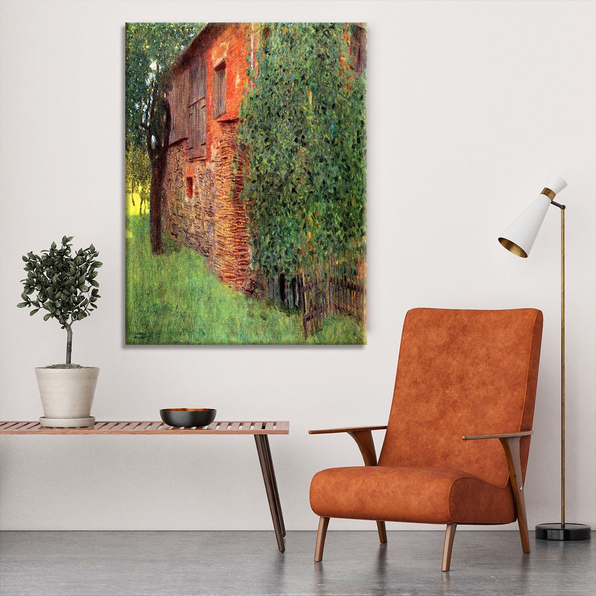 Farmhouse in Chamber in Attersee by Klimt Canvas Print or Poster