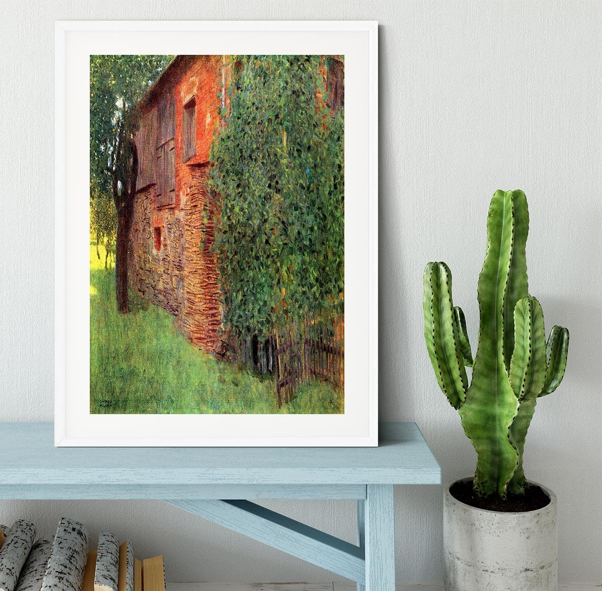 Farmhouse in Chamber in Attersee by Klimt Framed Print - Canvas Art Rocks - 5