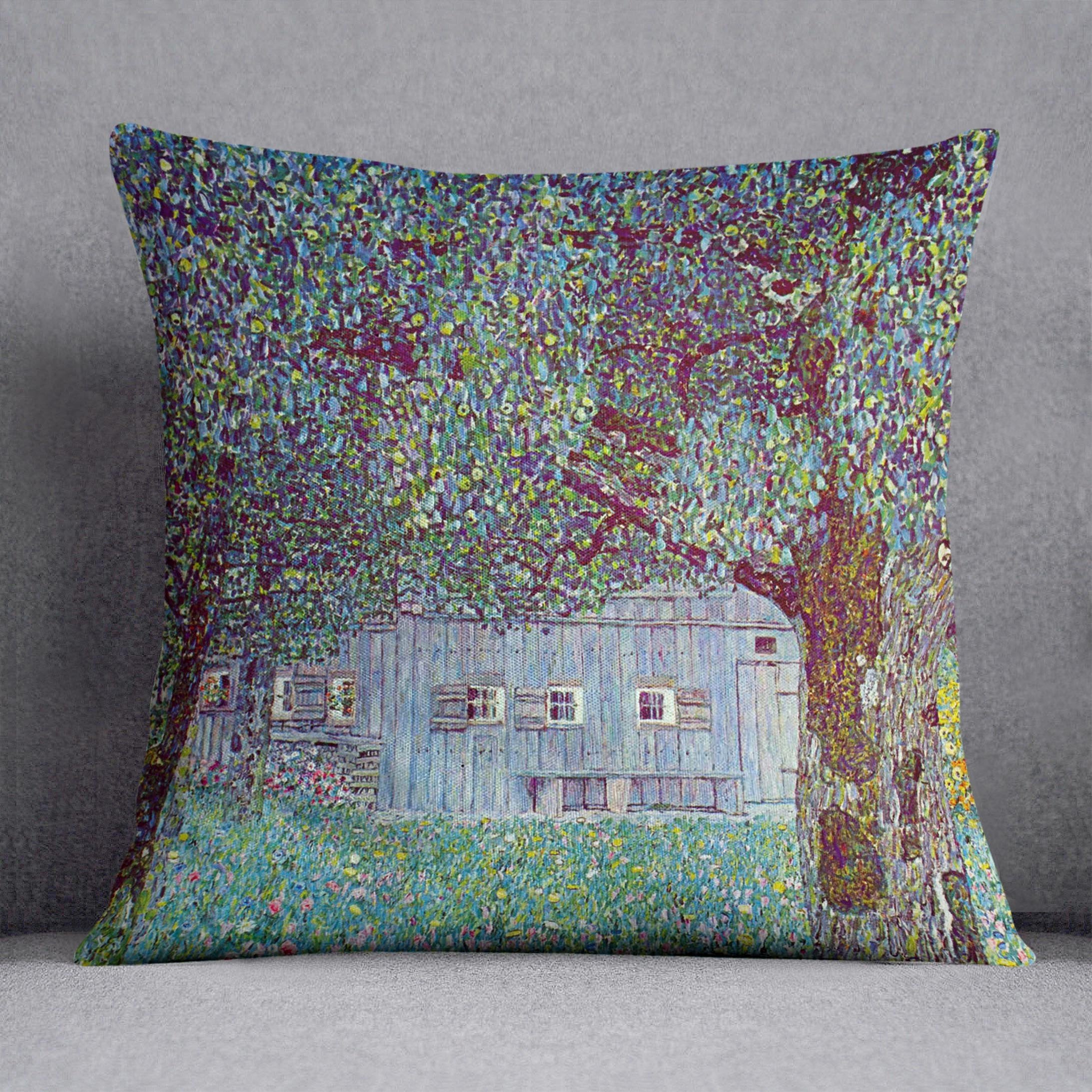 Farmhouse in Upper Austria by Klimt Throw Pillow
