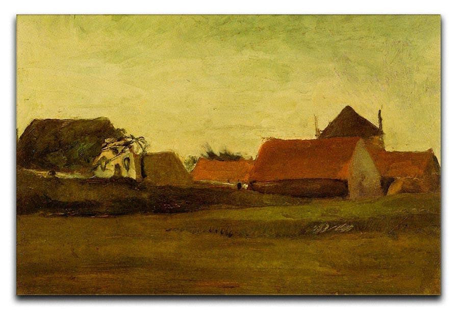 Farmhouses in Loosduinen near The Hague at Twilight by Van Gogh Canvas Print & Poster  - Canvas Art Rocks - 1