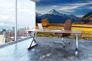 Farmland with grazing cows and Mount Cook Wall Mural Wallpaper - Canvas Art Rocks - 3