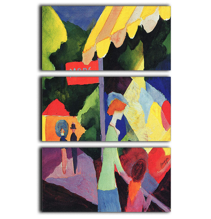 Fashion window by Macke 3 Split Panel Canvas Print - Canvas Art Rocks - 1