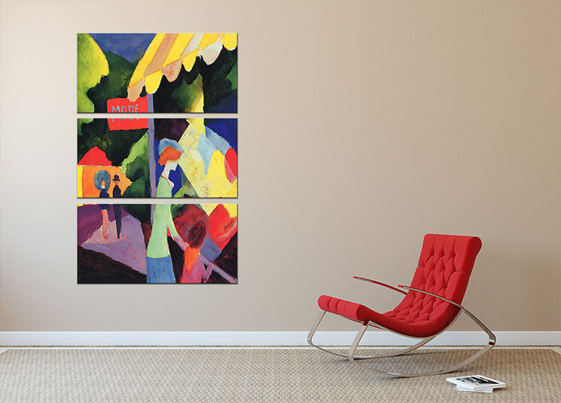 Fashion window by Macke 3 Split Panel Canvas Print - Canvas Art Rocks - 2