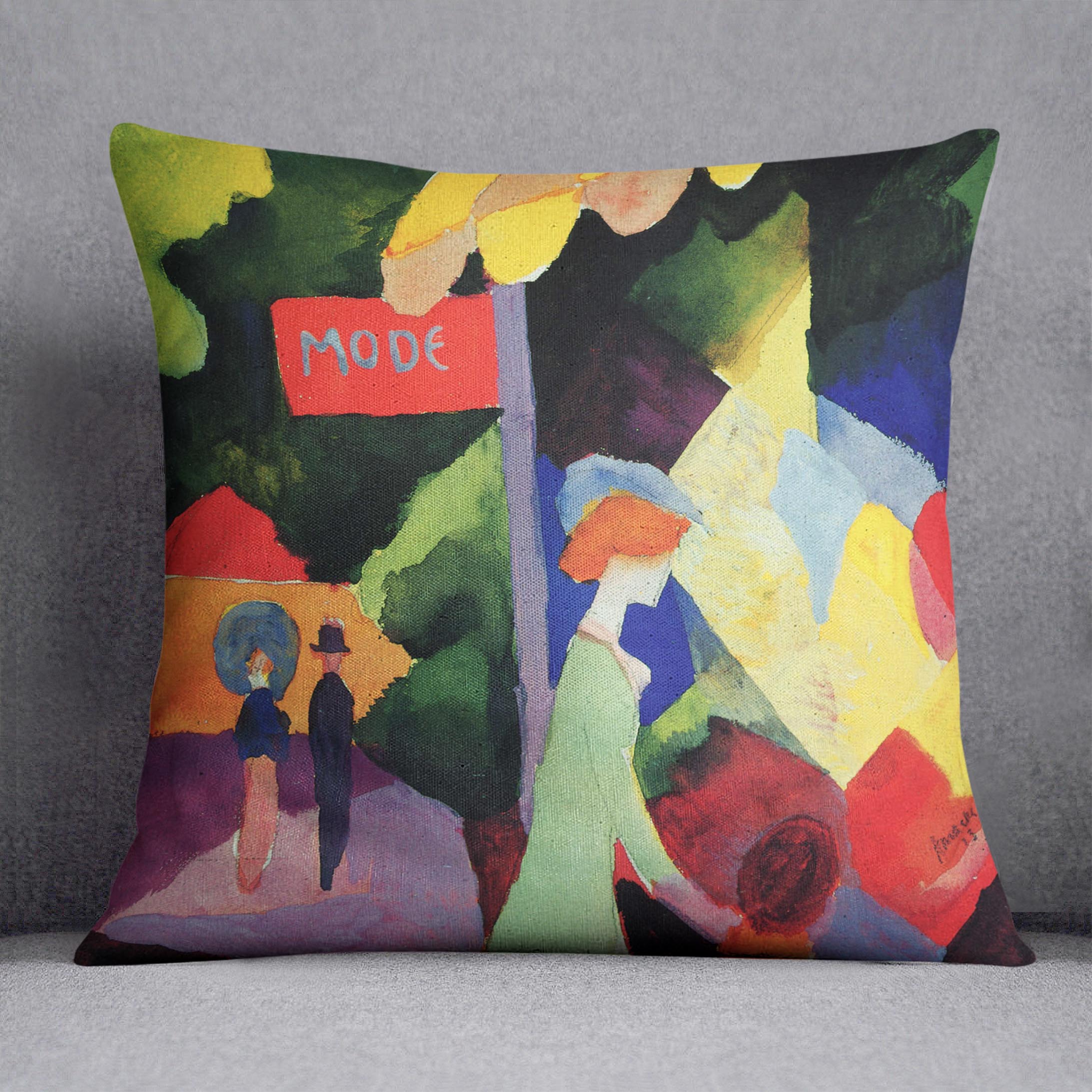 Fashion window by Macke Cushion - Canvas Art Rocks - 1