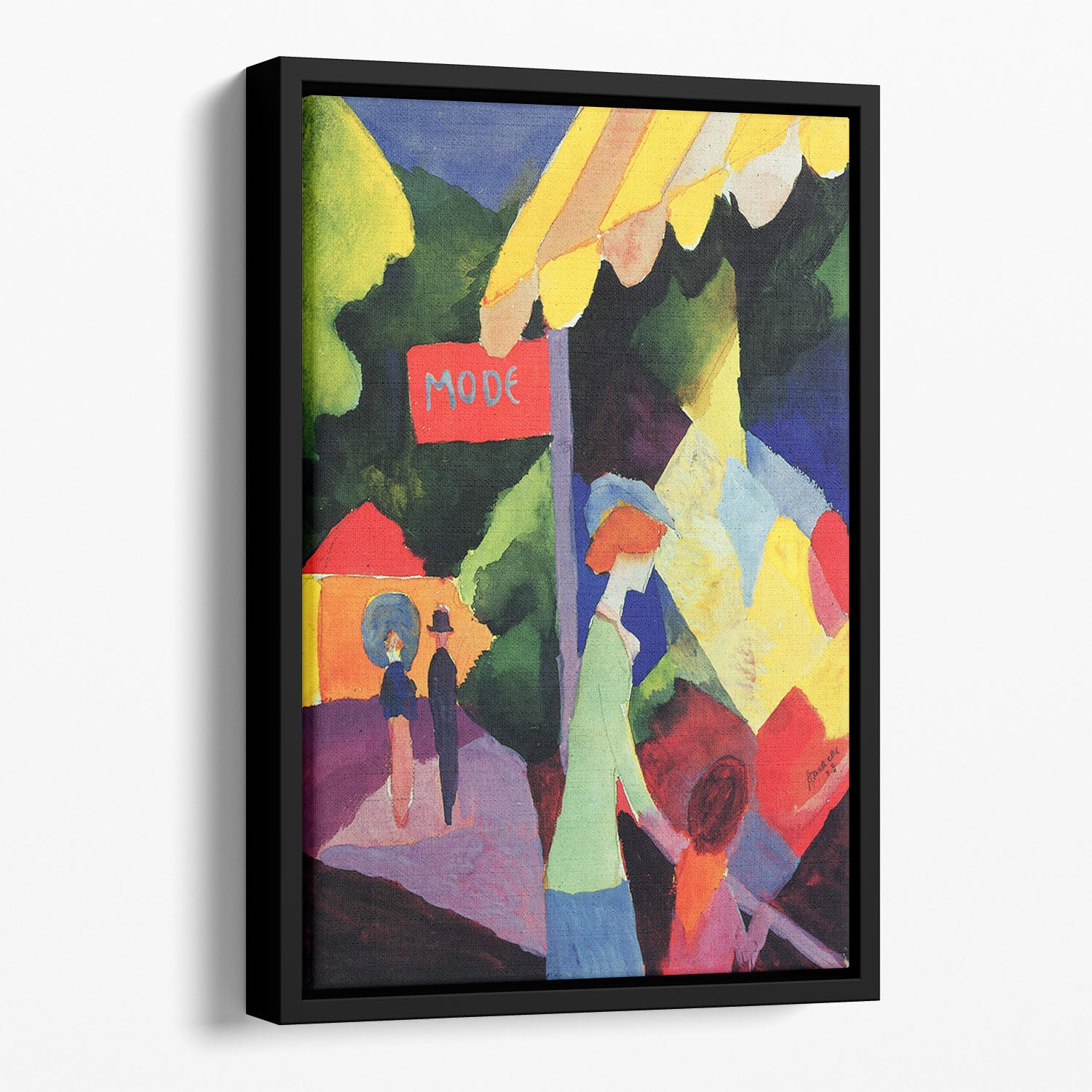 Fashion window by Macke Floating Framed Canvas - Canvas Art Rocks - 1