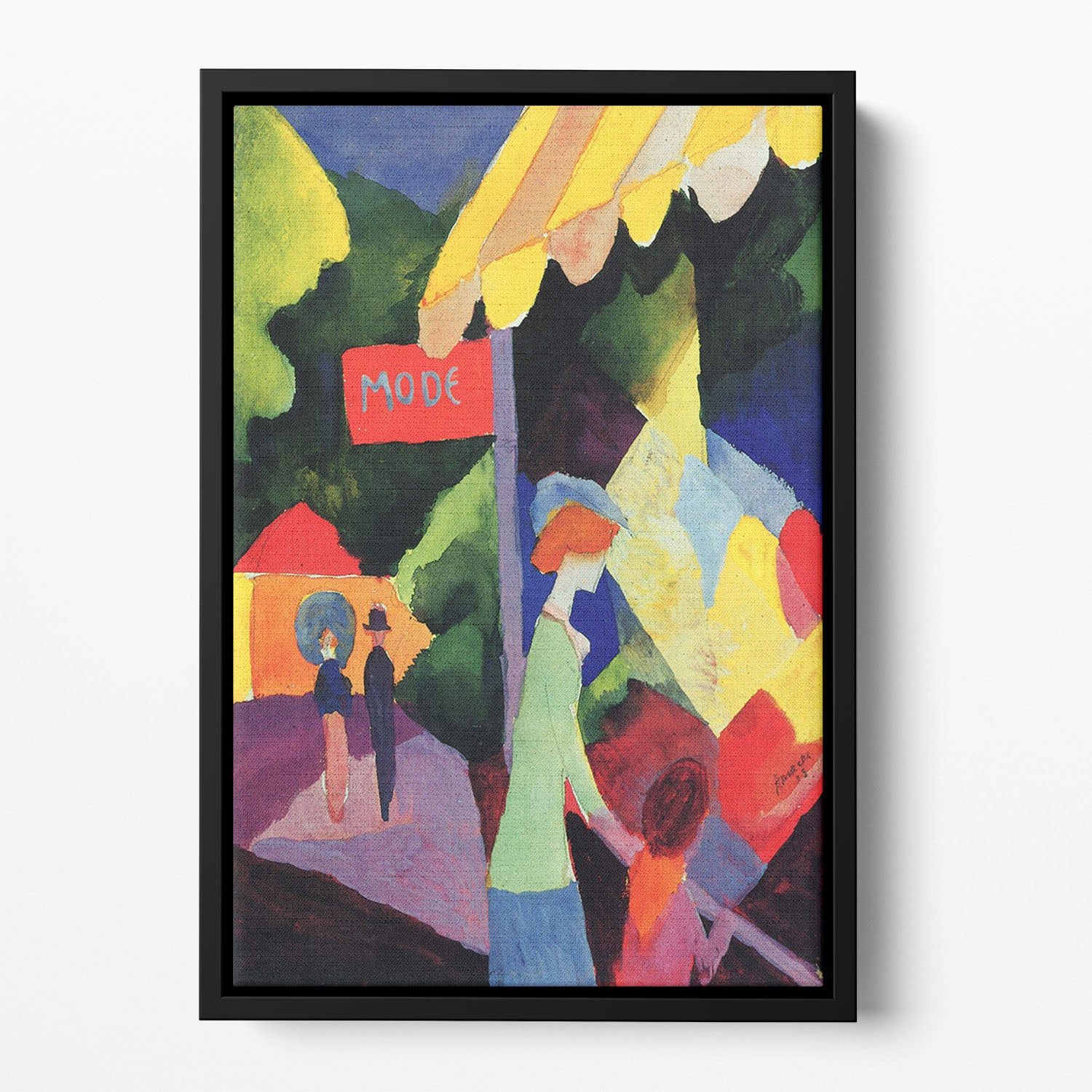 Fashion window by Macke Floating Framed Canvas - Canvas Art Rocks - 2