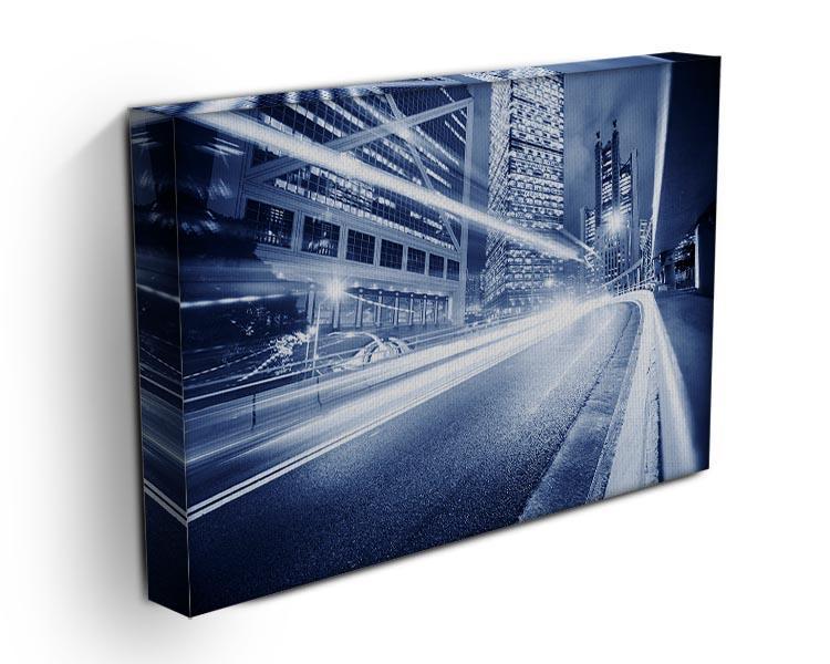 Fast moving cars lights blurred city Canvas Print or Poster - Canvas Art Rocks - 3