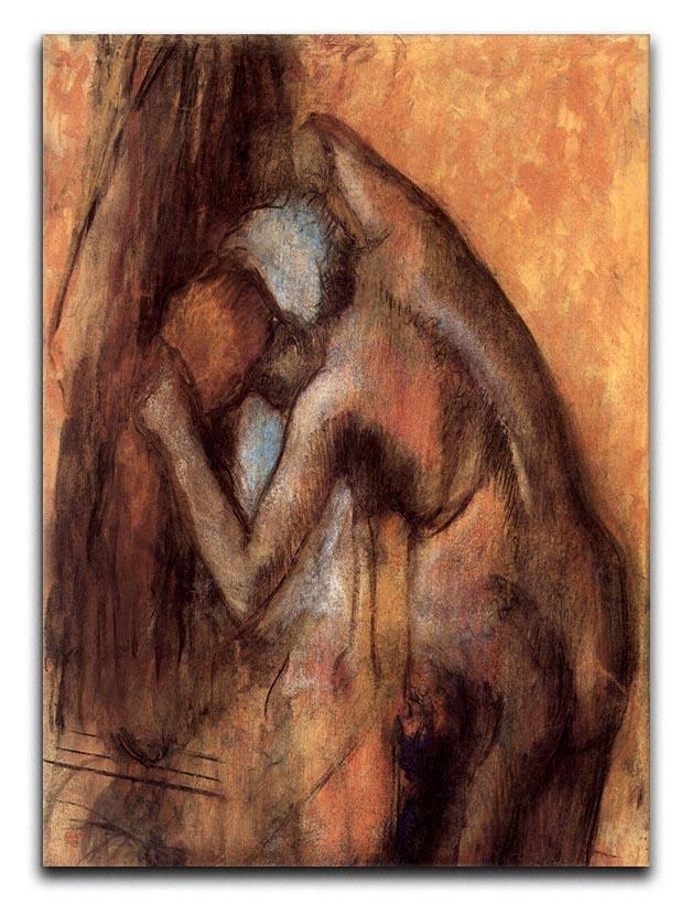 Female act with hairdrying by Degas Canvas Print or Poster - Canvas Art Rocks - 1