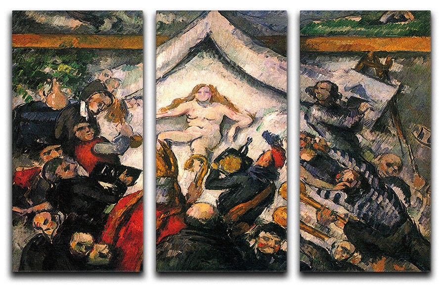 Female by Cezanne 3 Split Panel Canvas Print - Canvas Art Rocks - 1