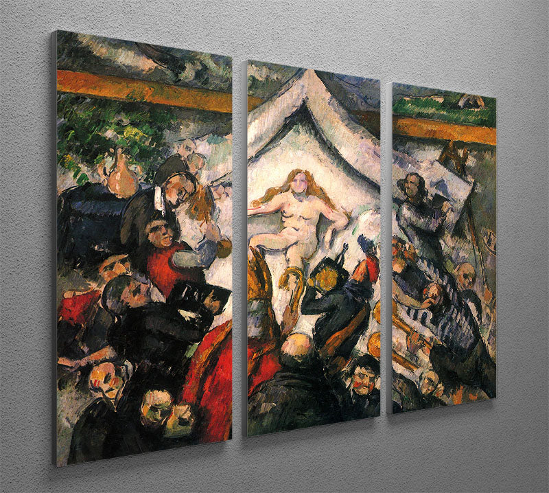 Female by Cezanne 3 Split Panel Canvas Print - Canvas Art Rocks - 2