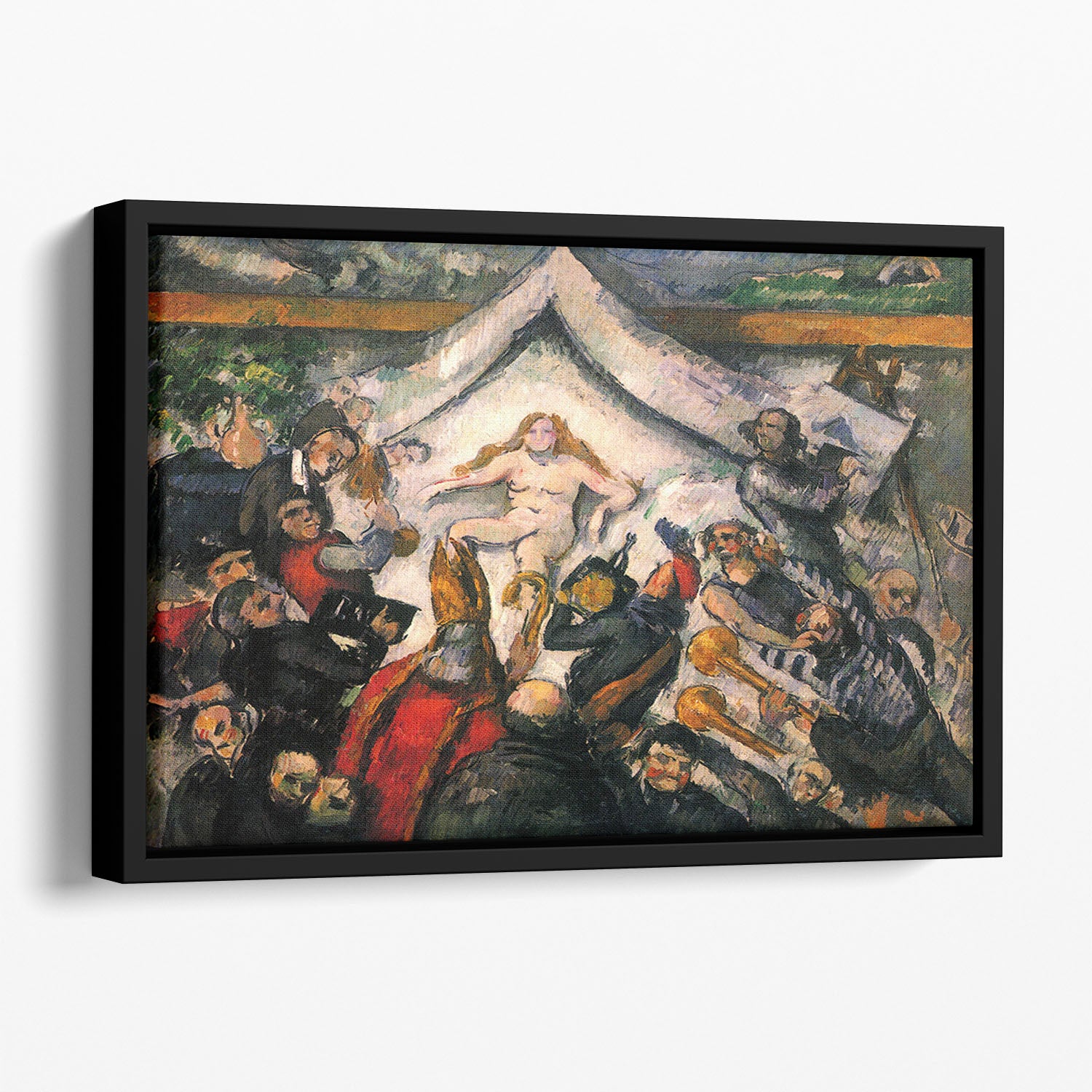 Female by Cezanne Floating Framed Canvas - Canvas Art Rocks - 1