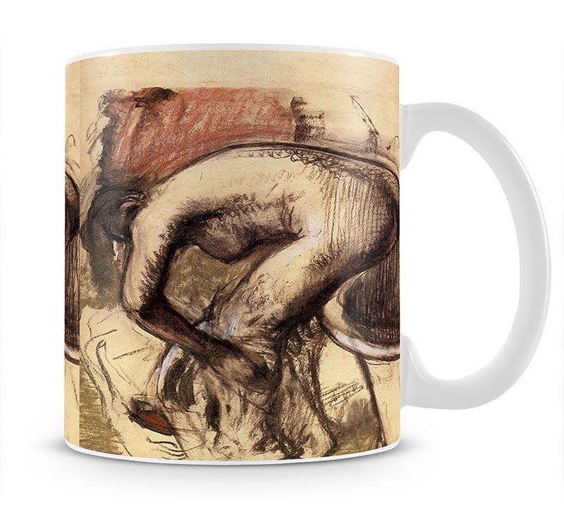 Female on the tub edge her legs drying 1 by Degas Mug - Canvas Art Rocks - 1