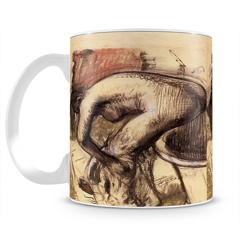 Female on the tub edge her legs drying 1 by Degas Mug - Canvas Art Rocks - 1