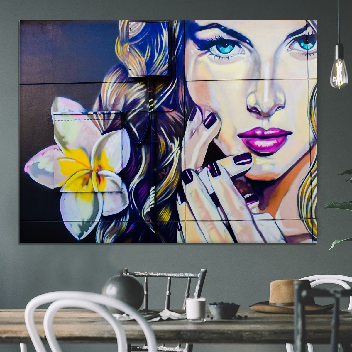 Femme Fatale Graffiti Canvas Print or Poster